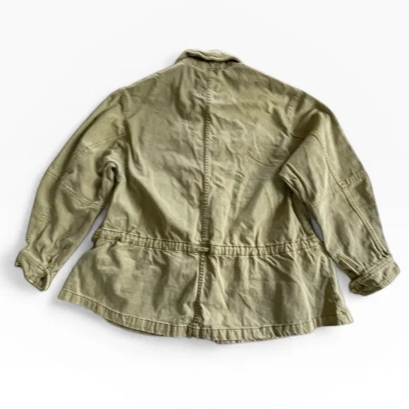 Free People Utility Jacket Olive Green size XS 100% Cotton Military Style Cargo - Picture 4 of 14